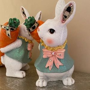 🌷Sale🌷Bunny Dressed up w/Swarovski Crystals & MacKenzie-Childs ✨NEW✨